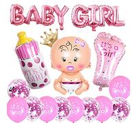Decoración para Baby Shower de Niñas, Globos Rosas It's A Girl y XXL