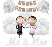 decoración para bodas kit,set globos boda,globosbodadecoracion,Globos Boda Novios, Just Married Decoracion Mr & Mrs Letras Decorativas Madera