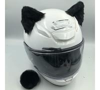 Decoración para casco de moto, 2 piezas de orejas de casco de motocicleta + cola decorativa de peluche con forma de orejas de gato, orejas de casco, para rollo de casco de motocicleta