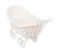 Decoración para cochecito de bebé, carrito de bebé tejido para baby shower, cesta de boda rústica hecha a mano | Contenedores de almacenamiento ligeros estéticos para decoración del hogar, excursiones