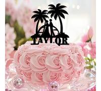 Decoración para cupcakes tropicales de Lesbian Mrs & Mrs & Mrs con silueta femenina con guión para tarta para baby shower, despedida de soltera, decoración de pasteles, decoración personalizada de