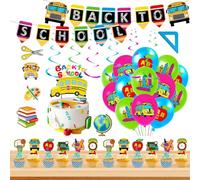 Decoración para el comienzo del colegio Banderín de globos prefabricado | Decoración para el comienzo del colegio para aulas, hogar, guardería, preescolar, escuela primaria, intermedio