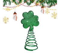 Decoración para el día de San Patricio - Punta de árbol de metal brillante para días festivos - Decoración decorativa para fiestas, interior y exterior, salón, oficina, apartamento, mujeres, adultos
