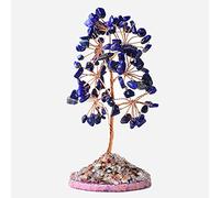 Decoración para el hogar con piedras de cristal Árbol de amatista natural la vida México Espécimen, Aguas Reiki Ornamentos decoración del hogar Afortunado Bricolaje Recuerdo regalos(Lapis Lazuli)