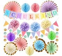 Decoración para el Inicio del Curso Escolar: niñas y niños 2026, 12 Piezas de decoración en Tonos Pastel con Motivos Escolares