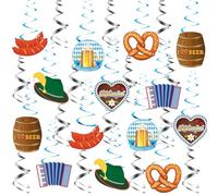 Decoración para el Oktoberfest, 14 piezas de guirnalda en espiral con remolino de decoración para fiesta bávara, accesorios para fotos del Oktoberfest