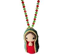 Decoración para espejo retrovisor - Crochet Virgen María | Decoración de ganchillo de María Linda para Vehículos - para Camión SUV Vehículos Hogar Oficina Regalo Cumpleaños Navidad Conductor Hombre