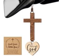 Decoración para Espejo Retrovisor,Ornamento Con Verso De La Cristiana - Decoraciones Interiores Coche Jesús | Destinado a Mujeres y Hombres, Para Vehículo, Camión, SUV y Espejo Interior