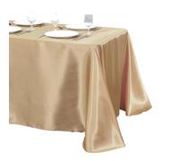 Decoración para faldón de mesa de fiesta, Capa de falda mantel satén for casarse tamaños múltiples multicolores rectangulares(Champagne,155.9 x 57.1 inch (Square))