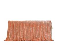 Decoración para faldón de mesa de fiesta, Falda de mesa rectangular con lentejuelas brillantes for boda, fiesta cumpleaños, multicolor, varios tamaños(Champagne,70x250cm)