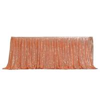 Decoración para faldón de mesa de fiesta, Faldas de mesa fiesta con lentejuelas y purpurina, multicolor, varios tamaños(Champagne,70x250CM)