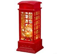 Decoración para festivales de primavera, Dios de la riqueza, luz nocturna, estilo oriental, linterna de plástico rojo, 13 cm (A)
