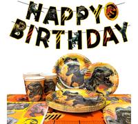 Decoración para fiesta de cumpleaños de Jurassic World, juego de vajilla para fiesta de Jurassic World nuevo