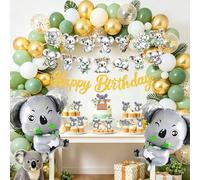 decoración para fiesta de cumpleaños de koala estandarte de feliz