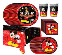 Decoración para fiesta de cumpleaños, juego de vajilla para fiesta de Mickey Mouse, vajilla para fiestas de cumpleaños nuevo