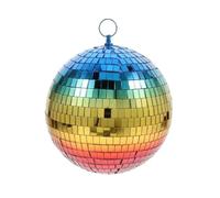 Decoración para fiestas con bola de espejos disco, Bola de espejo discoteca, bola cristal giratoria 15cm/20cm(15cm)
