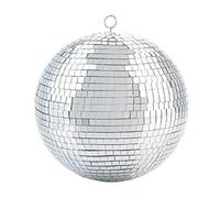 Decoración para fiestas con bola de espejos disco, Espejo de bola discoteca, luz giratoria reflectante, varios tamaños, plateado, for fiesta y boda(25cm)