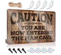 Decoración para hombre, precaución! You are Now Entering The Man Cave Sign Mancave Accessories Men Boys Only Signs for Kids R (talla : 20 x 30 cm)