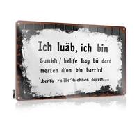 Decoración para ideas de habitación, letrero de Matal, amor, vida y humildad: un reflejo germánico sobre la existencia, arte de pared de metal listo para colgar para salón (20 x 30 cm)