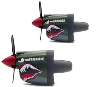 DecoracióN Para La Salida De Aire Del Coche Con DiseñO De AvióN De Combate P-40, Con HéLice Y DiseñO De Morro De TiburóN, Ambientador Para El Coche Con Clip Para Una Frescura Duradera (,2)