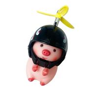 Decoración para manillar de motocicleta, decoración de manillar, juguete base de juguete, animales enemigos de motocicleta, casco de hélice, decoración divertida de oso de cerdo, decoración de joyas
