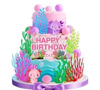decoración para pasteles de ajolote con temática oceánica adornos submarinos para fiestas de cumpleaños y babyshowers accesorios de celebración acuática