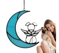 Decoración para perros acrílicos para amantes de los perros, decoración para ventanas, de sol, pérdida de perros, simpatía, regalo para mascotas, adorno para recordar a tu amado Sonnenc