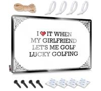 Decoración para puerta, bonito arte de pared vintage | I Love It When My Girlfriend Let's Me Golf Lucky Golf Old Fashioned para cafetería sala de estar (30 x 40 cm)