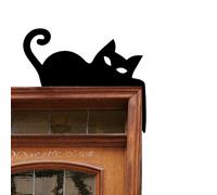 Decoración Para Puerta Con Gato - Adorno De Madera Para Colgar Sobre Puertas,Arte Decorativo Con Forma De Gato Para Estantes Repisas Dormitorios Estudios Temporada Halloween