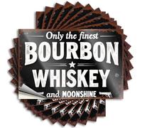 Decoración para puerta de dormitorio, tatuajes de agua, solo el mejor whisky bourbon y Moonshine. Adhesivo duradero para baño occidental, fácil de aplicar para decoración de invierno (12 x 18 cm)
