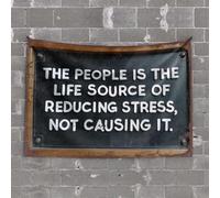 Decoración para puerta de dormitorio, The People Is The Life Source Of Reducing Stress. Tapiz, decoración vintage, decoración de bar al aire libre (100 x 150 cm)