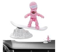 Decoración para salpicadero de coche, figuras de coche impresas en 3D, divertida escultura de tablero de hombre esquiador de inercia | para automóvil, camión, , SUV, hogar, oficina, estante de