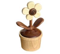 Decoración para Salpicadero,Decoración Giratoria De Flores para Tablero De Automóvil - Adorno Floral Artificial De Madera para Viajes En Turismo Camión Taxi Rutas Y Desplazamientos