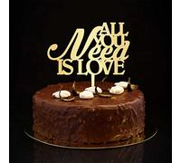 Decoración para tarta con texto en inglés "All You Need Is Love", diseño de silueta de Mr & Mrs, decoración rústica personalizada para tartas de novia y novio para boda, despedida de soltera