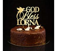 Decoración para tarta con texto en inglés "God Bless", diseño de silueta de Mr & Mrs, decoración rústica personalizada para tartas de novia y novio para despedida de soltera, suministros de despedida