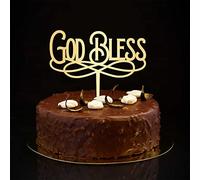 Decoración para tarta con texto en inglés "God Bless", diseño rústico de Mr And Mrs para boda, compromiso, silueta personalizada, decoración rústica para novia y novio, decoración de boda, aniversario