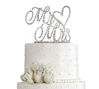 Decoración para tarta con texto en inglés «Mr and Mrs»
