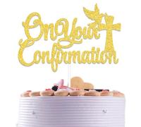 Decoración para tarta con texto en inglés "On Your Confirmation", decoración de Santa Confirmación, Dios bendiga para niños, cumpleaños, baby shower, despedida de soltera, bautizo, decoración de