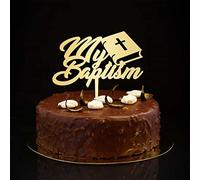 Decoración para tarta de bautismo con texto en inglés "My Baptism Cake Toppers Baby Shower Personalizar Mom To Be Party Favors Recién Nacido Regalos para recién nacidos"