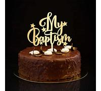 Decoración para tarta de bautismo con texto en inglés "My Baptism Cake Toppers Baby Shower Personalizar Mom To Be Party Favors Recién Nacido Regalos para recién nacidos"