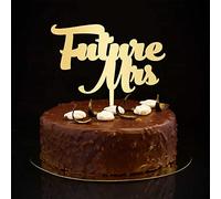 Decoración para tarta de boda con texto en inglés "Future Mrs Mrs", personalizable, silueta, romance, novia y novio, decoración para tartas para boda, despedida de soltera, decoración de boda, regalos