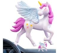 Decoración para tarta de caballo para niñas, Topper para pastel con figura de caballo,Estatua de decoración de cupcakes en forma de caballo | Con alas Figura de caballo con cuerno para el adorno