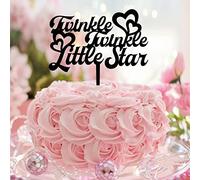 Decoración para tarta de cumpleaños con diseño de estrellita Twinkle Twinkle Little Star, decoración de fiesta de cumpleaños, aniversario, cumpleaños, regalos de recuerdo para camisetas, niñas y niños