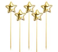 Decoración para tarta de cumpleaños con estrella, decoración para tartas de cumpleaños para niñas, 5 selecciones de cupcakes con estrellas, para decoración de cupcakes de cumpleaños infantiles