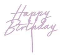 Decoración para tarta de cumpleaños de 16,5 cm de altura, color morado mate