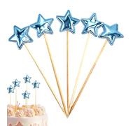Decoración para tarta de cumpleaños infantil, diseño de estrella con purpurina, 5 para decoración de tartas con purpurina, aptos para alimentos, brillantes y brillantes para decoración de