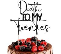 Decoración para tarta de Death to My Thirties Rip To My 30s, decoración de fiesta de cumpleaños funeraria, decoración de fiesta de cumpleaños, muerte a mi juventud, animación a 40 años/feliz