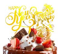 Decoración para tarta de feliz año nuevo, acrílico 2D, decoración de cumpleaños del caballo, decoración para pasteles, para padres, niños, adolescentes, adultos, panaderías, eventos temáticos