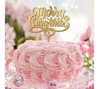Decoración para tarta de Feliz Navidad con texto en inglés "Cheers to 2022 "Happy Birthday", para fiestas, compromisos, horneados, postres, decoración de postres, bonito sombrero de Navidad, reno