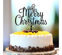 Decoración para tarta de Feliz Navidad, con texto en inglés "Merry Christmas", decoración para tartas con temática de invierno, calcetines de Papá Noel, caramelo, acrílico, negro, boda, día de San